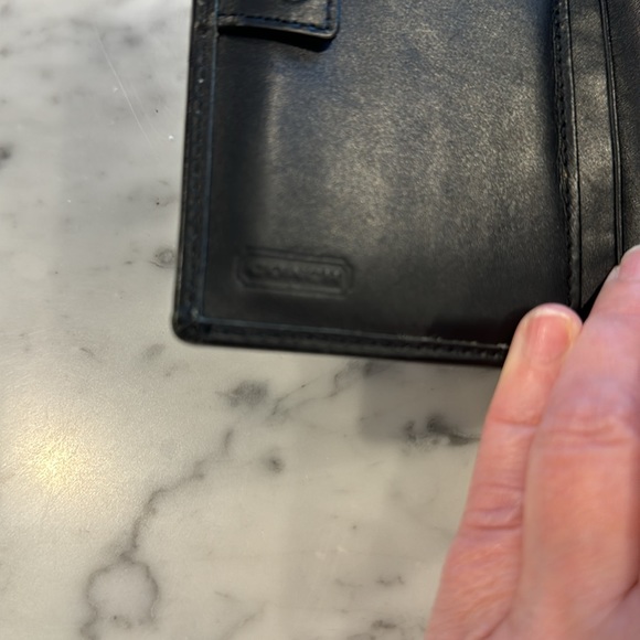 Coach canvas and leather wallet. Brown and tan Coach fabric w/brown leather - Picture 5 of 9